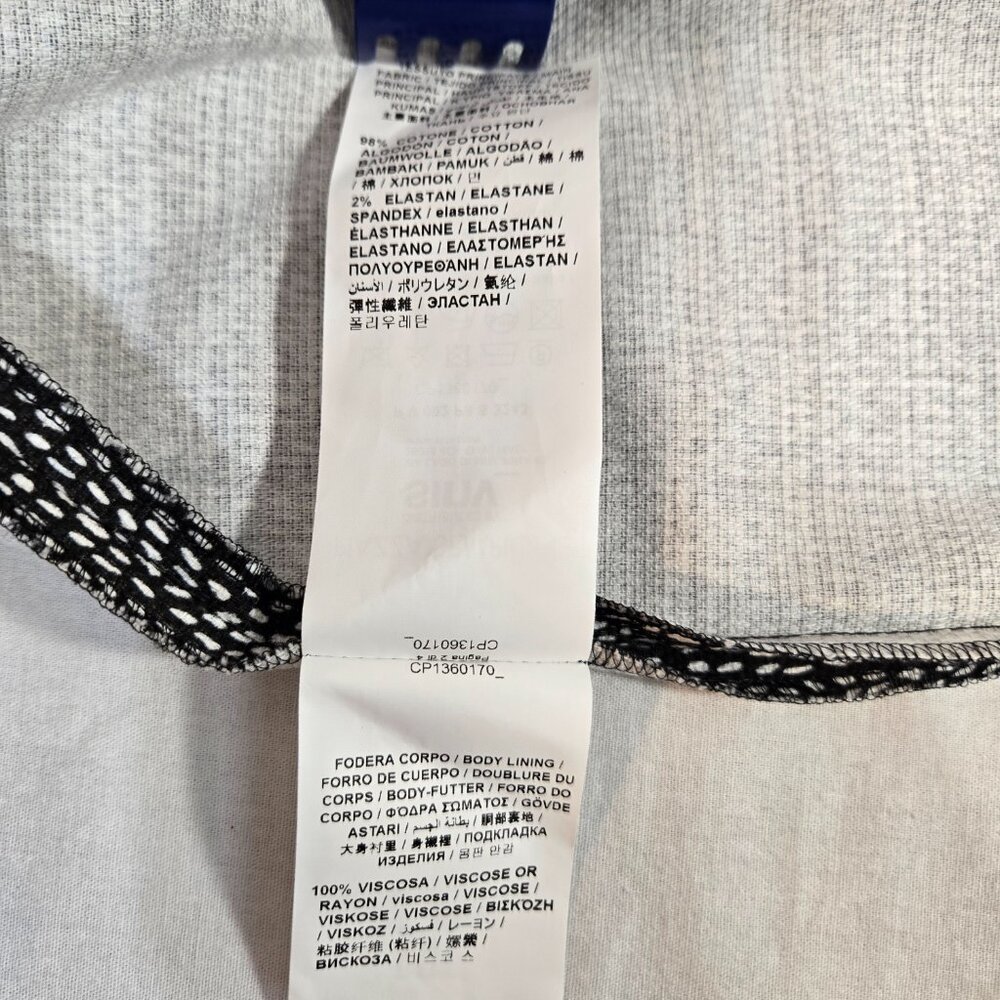 PIAZZA SEMPIONE Black/White Printed Dress Size Italian 44 US 8 Made Italy! NEW! - Picture 11 of 16